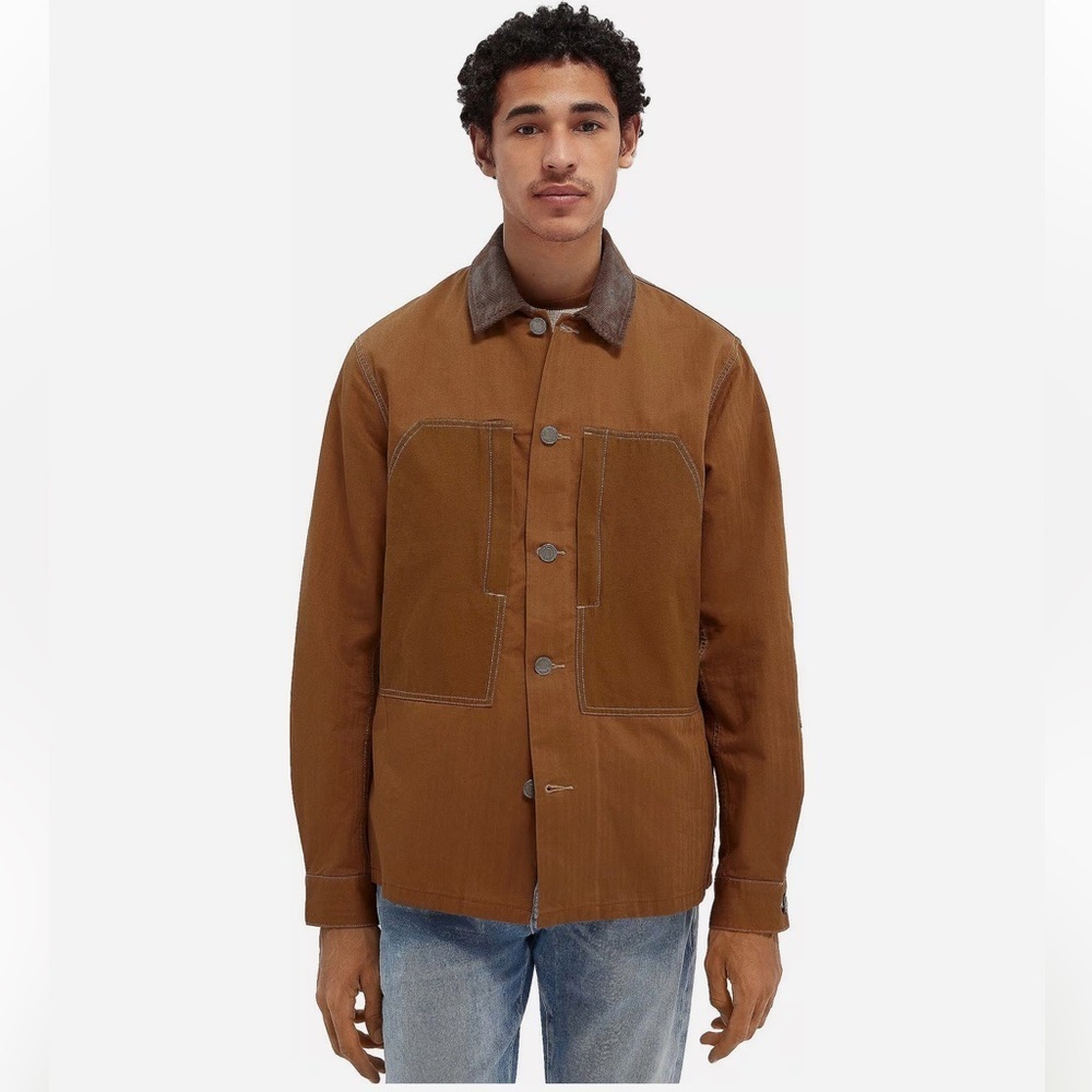 SCOTCH & SODA Men's Canvas Panelling Cotton Jacket Size Medium